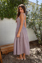 Kinsly Gingham A-Line Maxi Dress