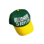 Billionaire Unisex Fashion Trend Color Blocked American Retro English Letter Print Mesh Baseball Cap Duckbill Hat Hat Accessories #78687