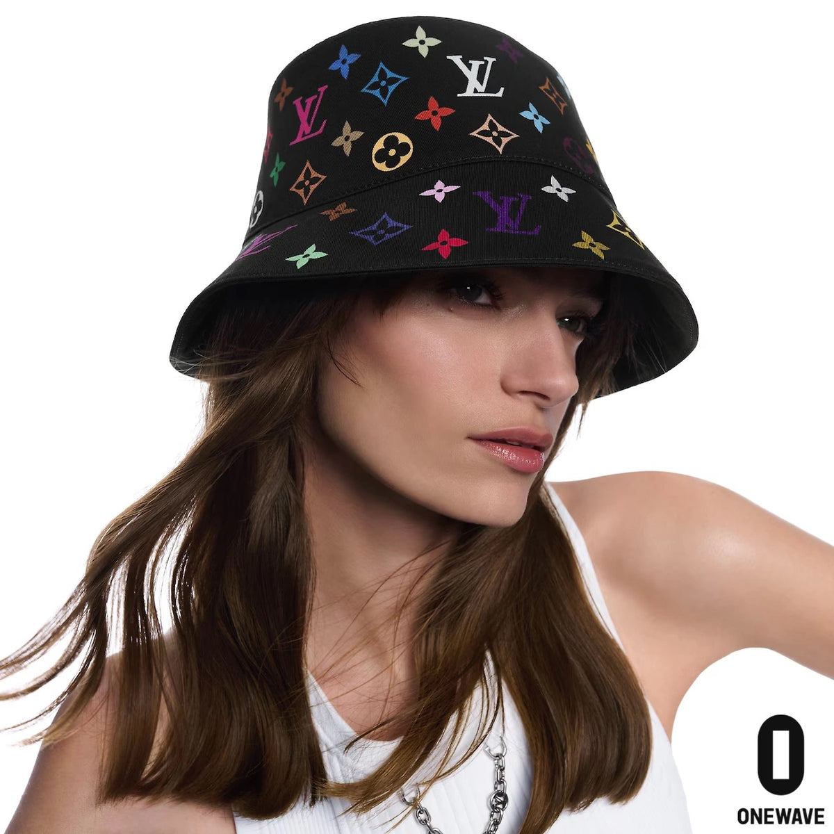 Louis Vuitton Men's And Women's Colorful Letters Embroidered Printed Cotton Reversible Fisherman's Hat Cap #75642