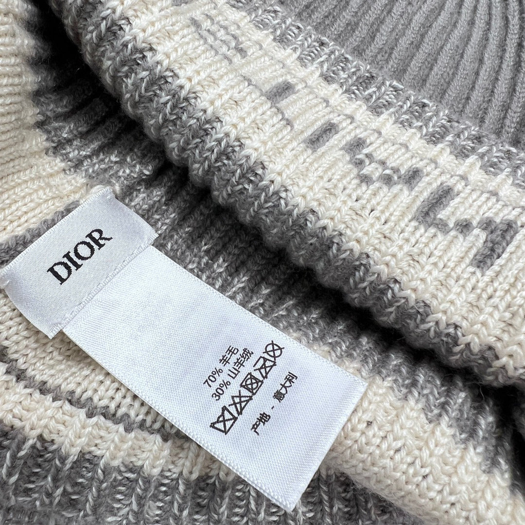 Dior WHITE Knitted Hat Scarf Two-Piece Set #21981