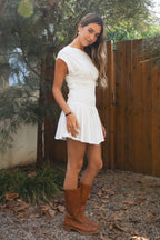 ASHA Asymmetry Shirt Sleeve Mini Dress