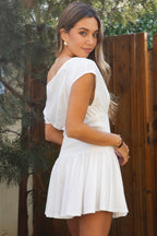 ASHA Asymmetry Shirt Sleeve Mini Dress
