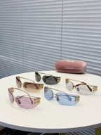 MiuMiu Men's And Women's Classic Minimalist Sunglasses That Perfectly Blend Simplicity And Fashion Featuring An Irregular Shape Design  Accessories Casual Glasses #78199