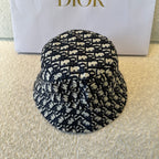 Dior Men's And Women's Spring/fall Fashion Casual Reversible Design Oblique Print Cotton Fisherman's Hat  Accessories #79561