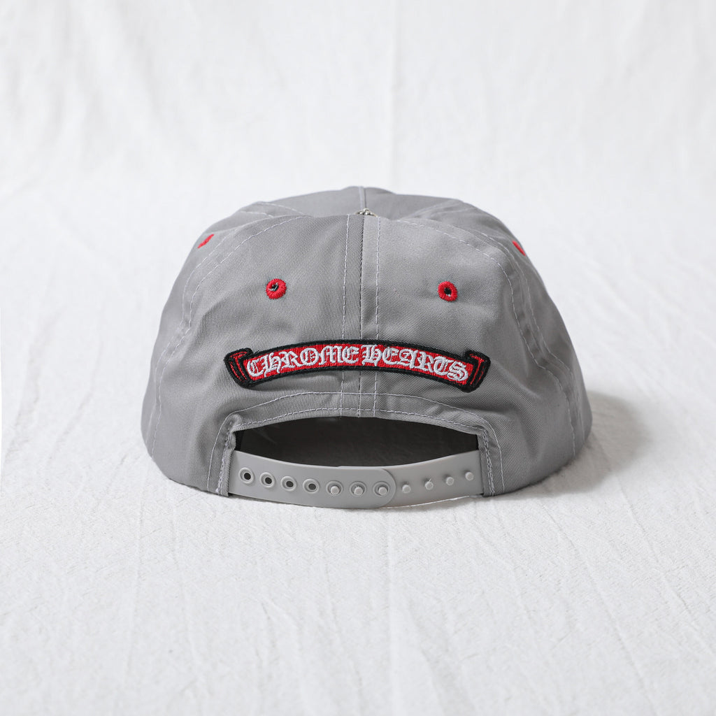 Chrome Hearts Men's Women's Grey Cross Embroidered Baseball Cap Duck Tongue Cap Fashion High Street Trend Hip Hop Cap Hat #81225