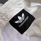 Balenciaga Adidas Cap In Blue Washed Embroidered Label Duck Hat #96243