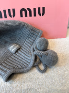 MiuMiu Wool and Cashmere Hat Gray #334924