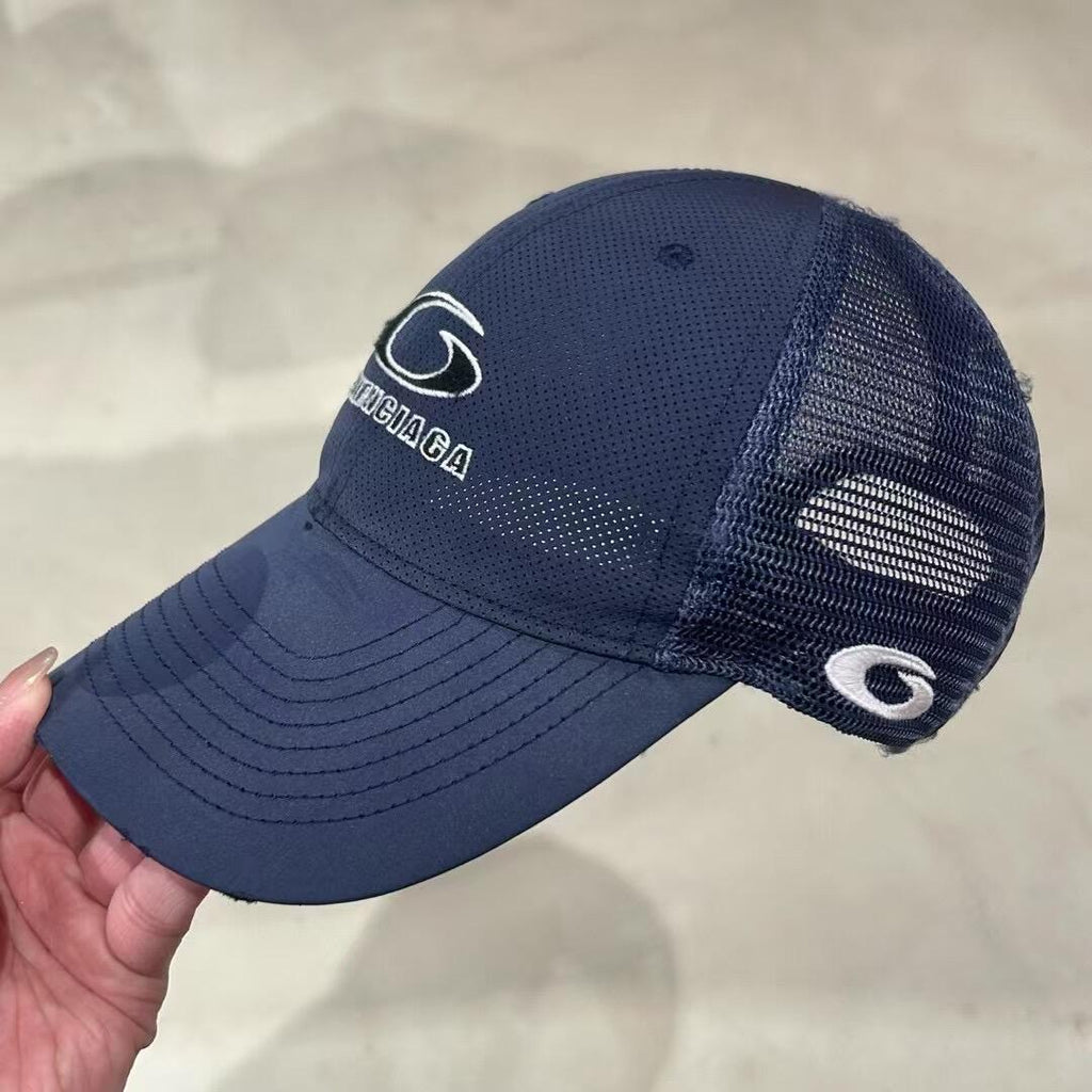 Balenciaga Trucker Men's Solid Color Technical Polyester Mesh Baseball Cap Hat #77311