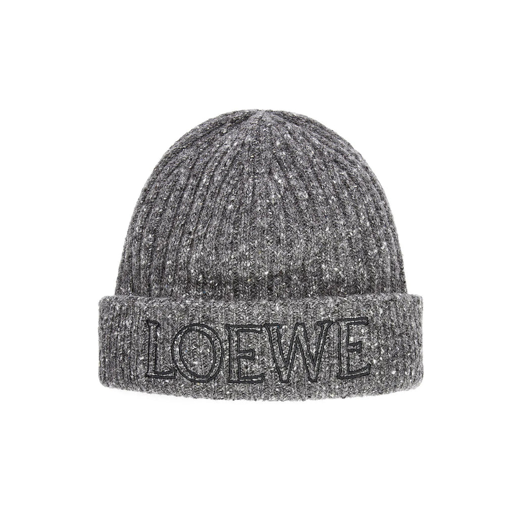 Loewe Men's and Women's Logo Letter Embroidered Ribbed Knit Fleece Cap Hat #97697