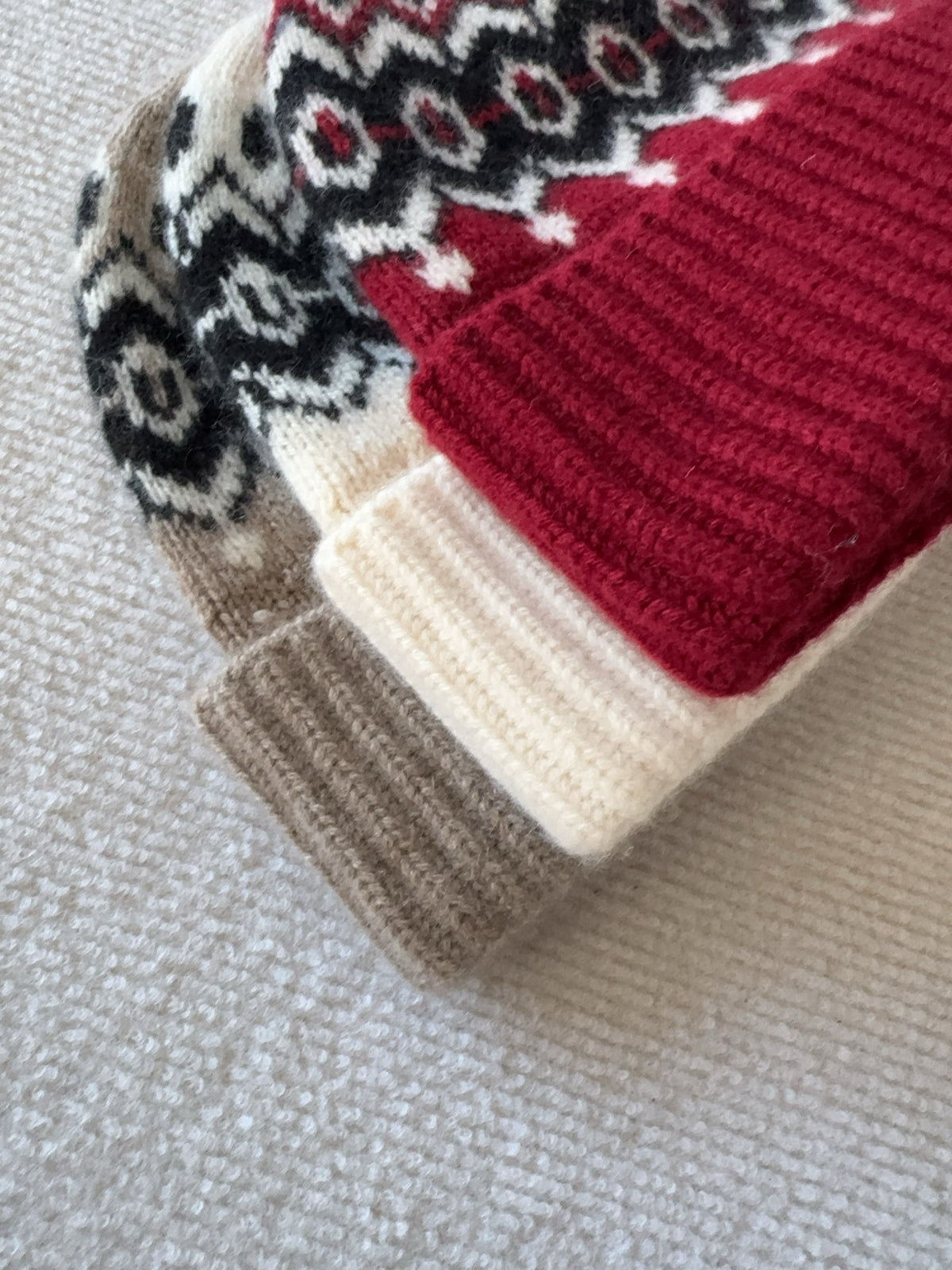 Loro Piana Vintage Jacquard Cashmere Hat #336663