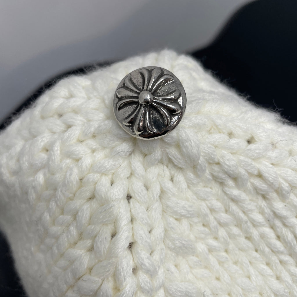Chrome Hearts Leopard Leather Cross Silver Jewelry Cold Hat #334406