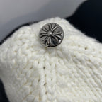 Chrome Hearts Leopard Leather Cross Silver Jewelry Cold Hat #334406