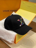 Louis Vuitton Men's and Women's Colorful Embroidered Logo Printed Solid Color Duck Tongue Cap Hat #75641