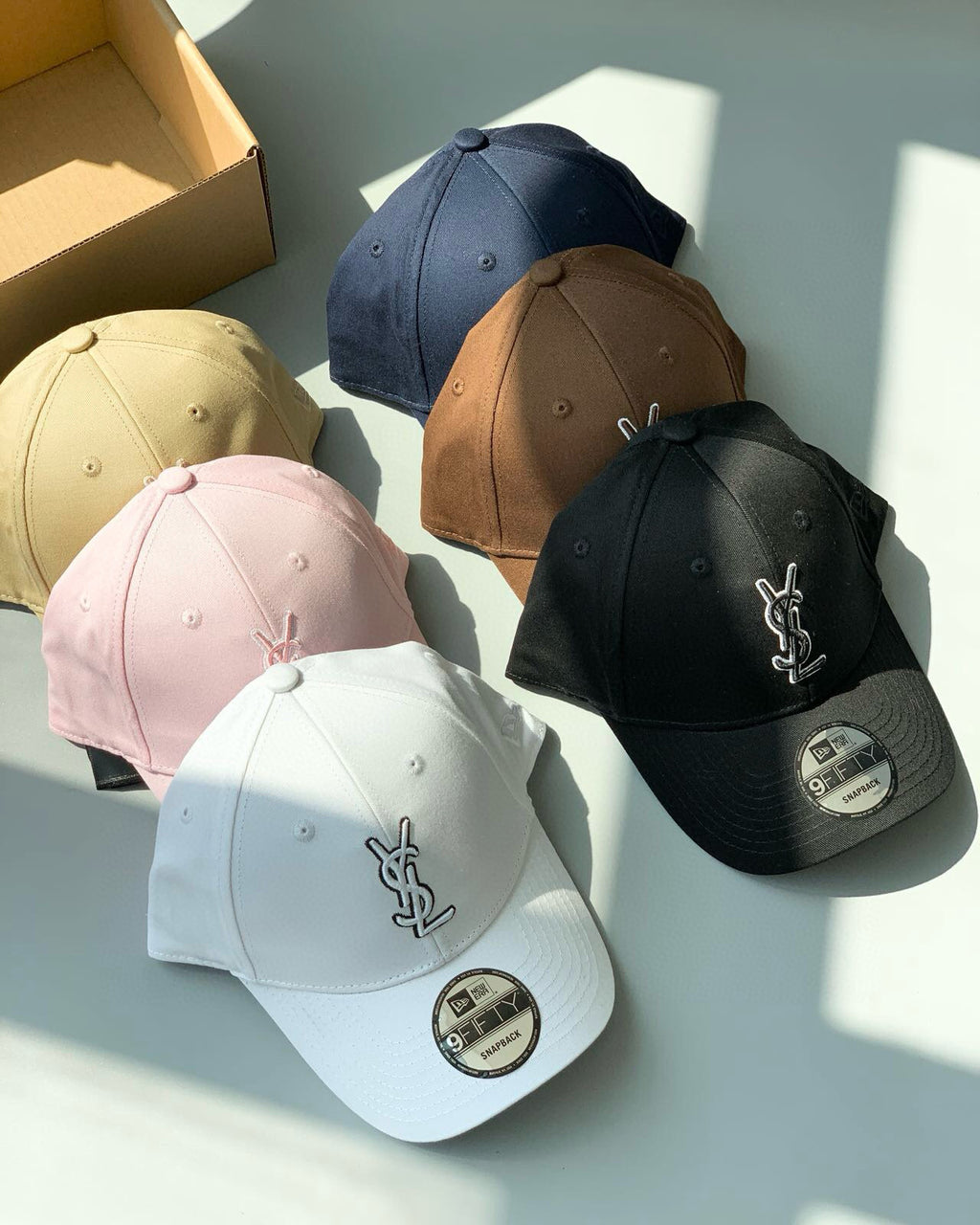 SAINT LAURENT Men's and Women's Solid Color Embroidered Logo Pattern Cotton Duck Tongue Cap Hat #98381