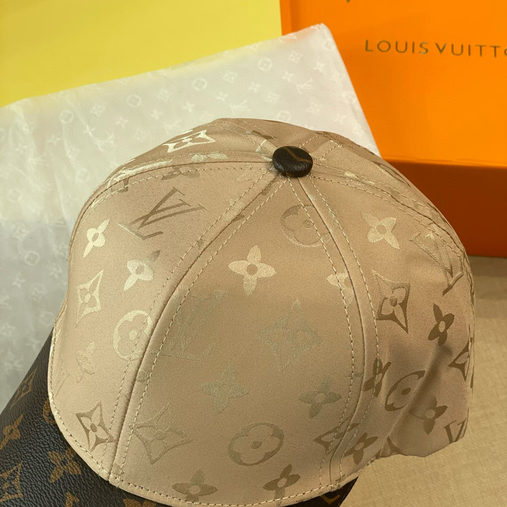 Louis Vuitton LV GET READY Men's and Women's Logo Printed Nylon and Leather Baseball Cap Hat #75854