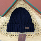 Loro Piana Moltrasio Beanie Men's And Women's Fashion Trend Knitted Leather Label Warm Hat Autumn And Winter High Street Comfortable Hat  #81453