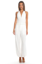 Come Undone Bubble Hem Trousers White
