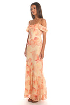 Costa Vera Off-Shoulder Maxi Dress Peach
