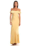 Gamble Off-Shoulder Maxi Dress Gold