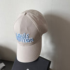 Louis Vuitton Men's and Women's Solid Colour Embroidered Letter Printed Cowboy Duck Tongue Cap Fisherman's Hat #76721