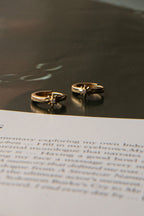 Starlight Diamante Hoop Earrings Gold