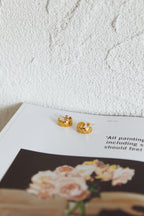 Symphony Woven Open Hoop Earrings Gold