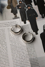 Osiris Hoop Earrings Silver