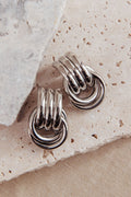 Georgina Loop Earrings Dark Silver