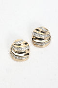 Jada Irregular Textured Earrings Gold/Silver