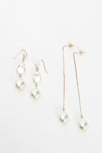 Ninette Faux Pearl Droplet Earrings Gold/Pearl