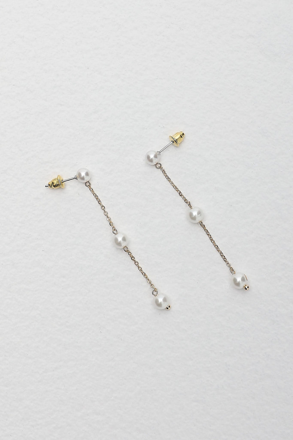 Ophir Chain Drop Earrings Gold Pearl