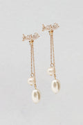 Swan Lake Pearl Drop Earrings Gold