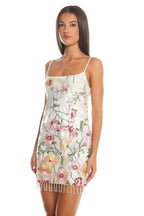 Palencia Sequin Mini Dress Cream