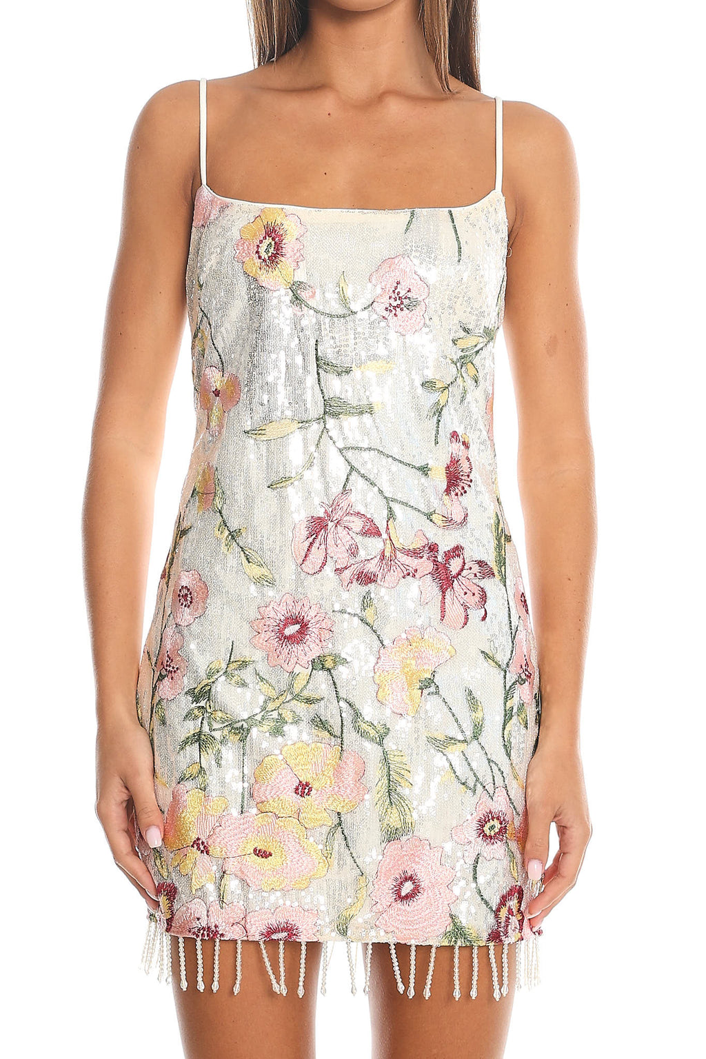 Palencia Sequin Mini Dress Cream