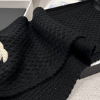 Chanel Knitted Cashmere Scarf Hat #96643