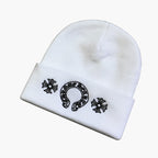 Chrome Hearts Men's and Women's Cross Stitch Letter Print Solid Color Knitted Cotton Hat Cap (Please contact customer service to select colors when purchasing) #77864