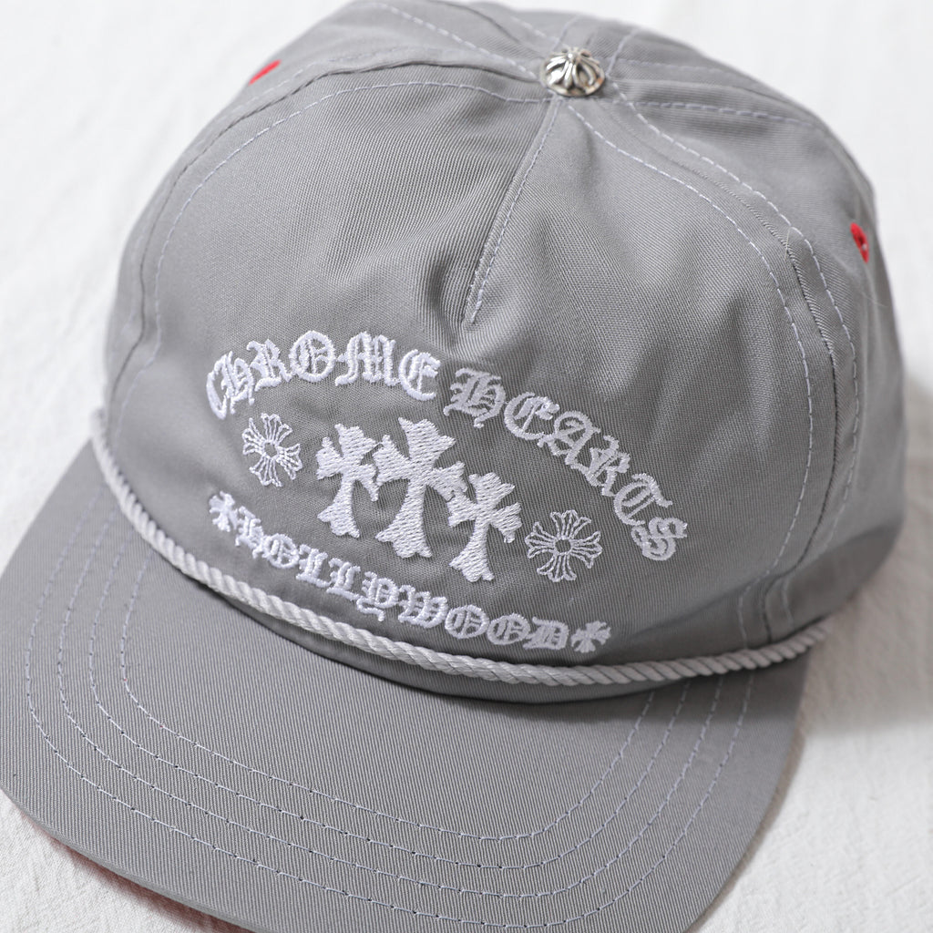 Chrome Hearts Men's Women's Grey Cross Embroidered Baseball Cap Duck Tongue Cap Fashion High Street Trend Hip Hop Cap Hat #81225