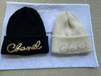Chanel  Men's And Women's Fall/winter Fashion Casual Solid Color Knit Logo Thick Beanie Hat  Accessories #79339
