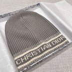 Dior WHITE Knitted Hat Scarf Two-Piece Set #21981