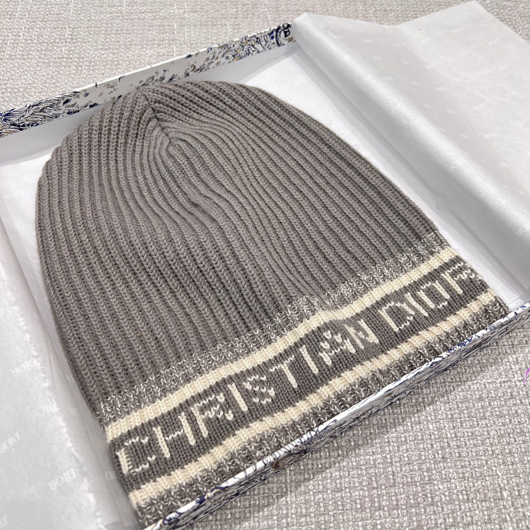 Dior WHITE Knitted Hat Scarf Two-Piece Set #21981