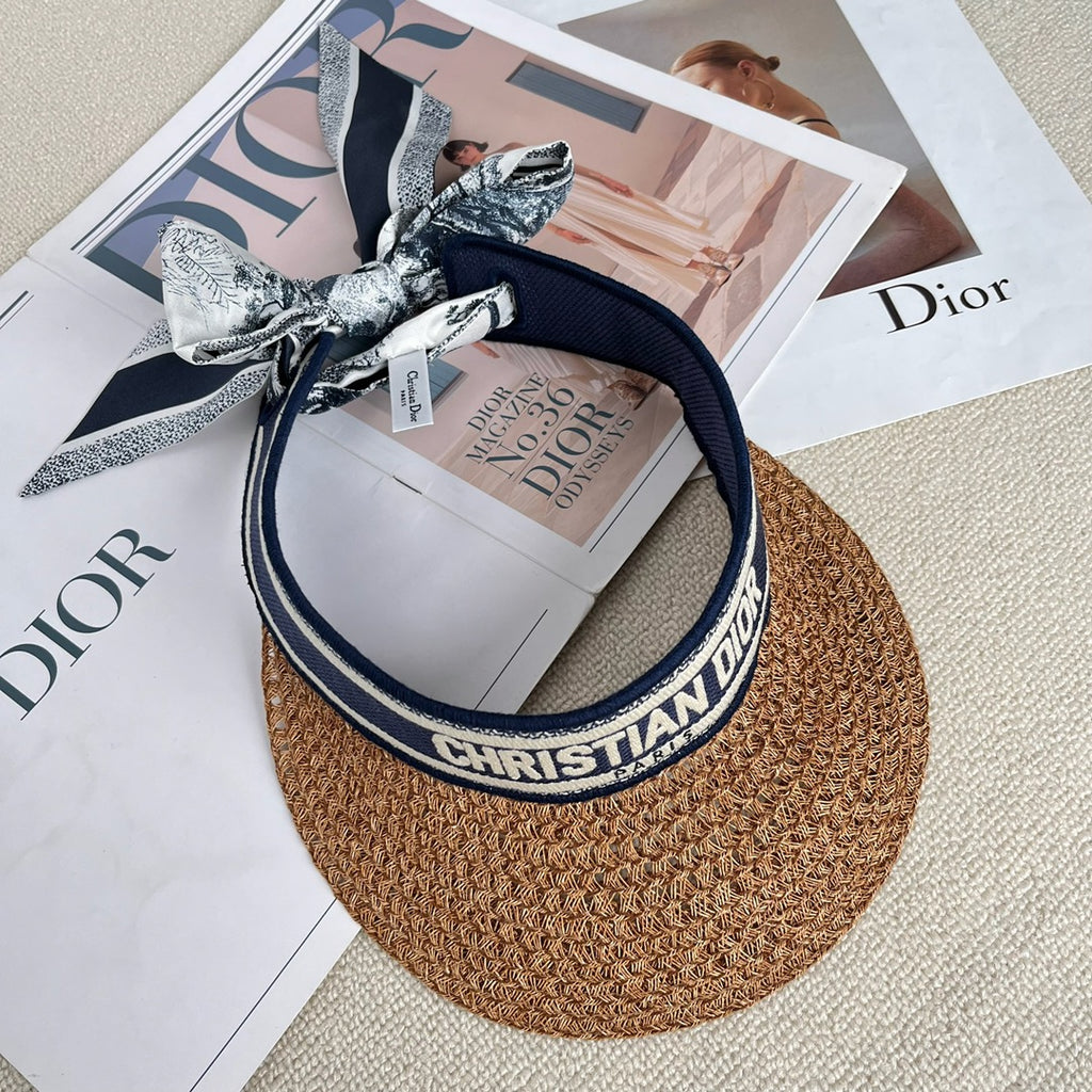 Dior D-Ocean Mitzah Women's Summer Knitted Sun Hat Cap #73123