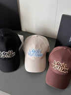 Louis Vuitton Men's and Women's Solid Colour Embroidered Letter Printed Cowboy Duck Tongue Cap Fisherman's Hat #76721