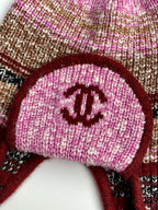 Chanel Women's Autumn and Winter Colorblocking Knitted Ski Hat Cap #74565