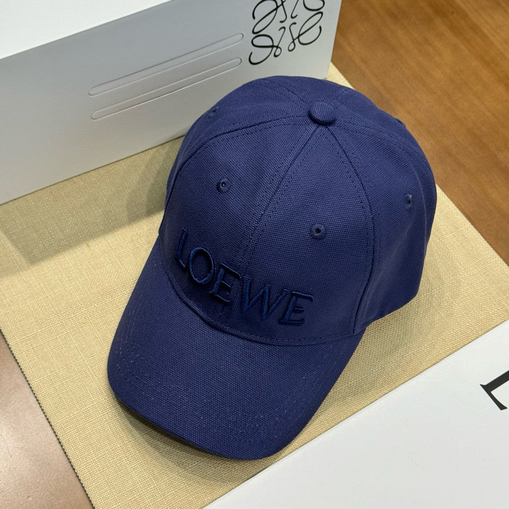 Loewe Men's And Women's Solid Color Embroidered Letter Print Cotton Baseball Cap Hat #77235