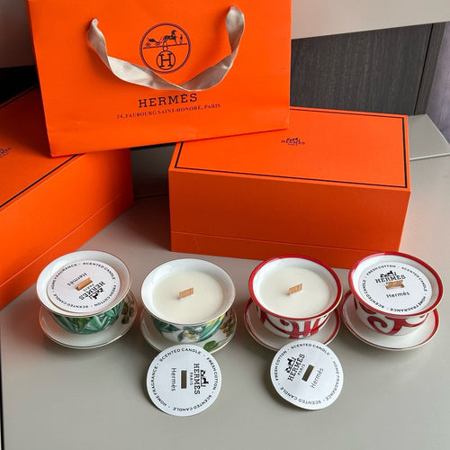 2 Piece Porcelain Tea Cup Candle Gift Set