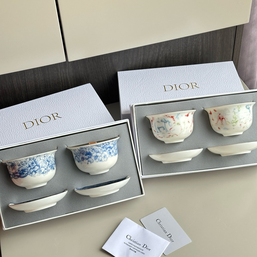 2 Piece Porcelain Tea Cup Candle Gift Set
