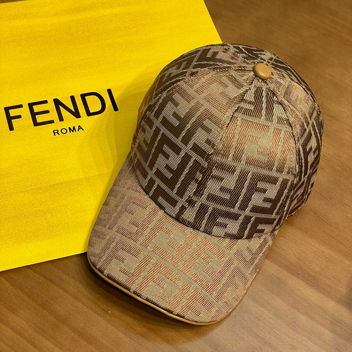 Fendi Men's And Women's Solid Colour Letters Jacquard Tassel Burlap Denim Fisherman Cap Baseball Hat #76889