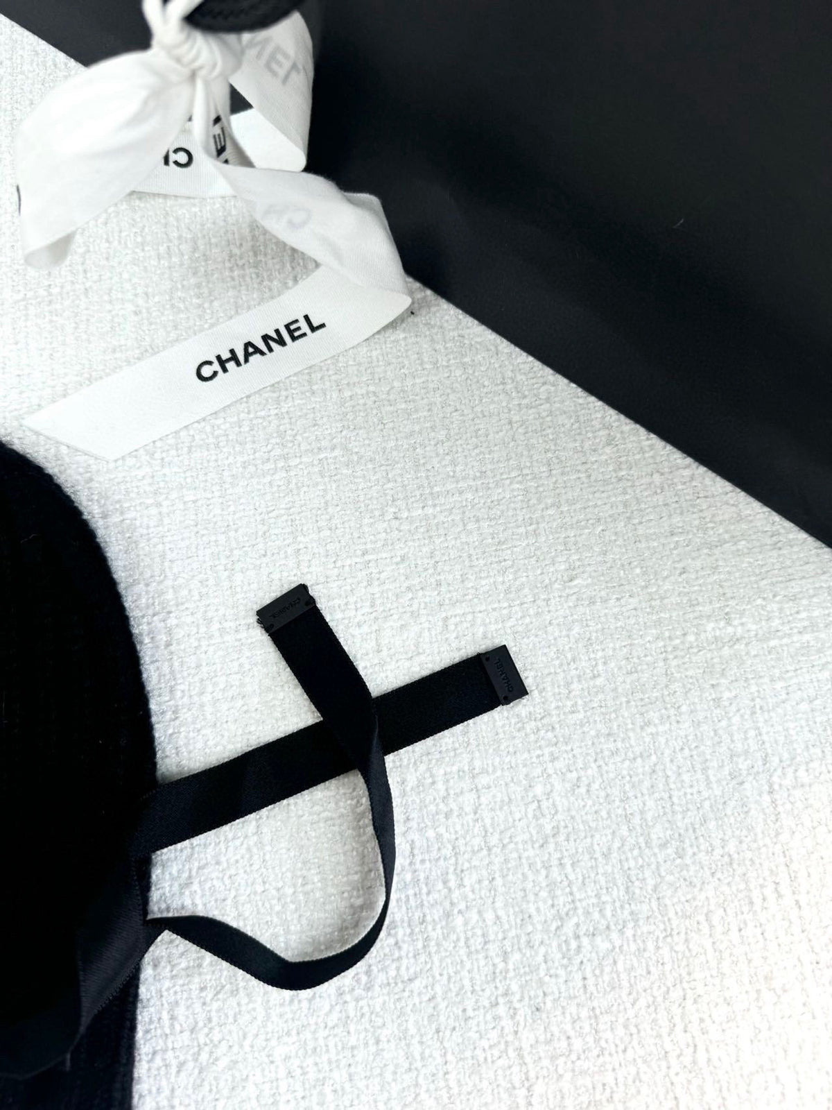 Chanel Women's Fall/Winter Black Floppy Knit Hat Cap #72794