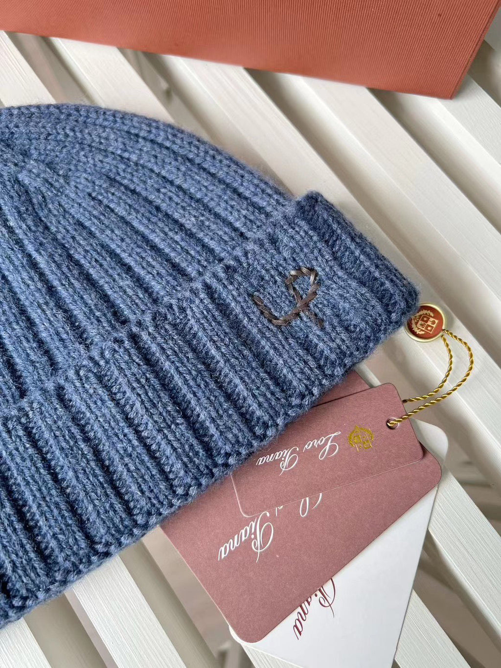 Loro Piana Cashmere Knit Hat Scarf Set #6664