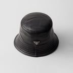 Prada Unisex Spring/Fall Fashion Casual Solid Color Fisherman's Hat with Logo Sheepskin Hat Accessories #78471